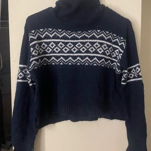 Blue and white sweater
